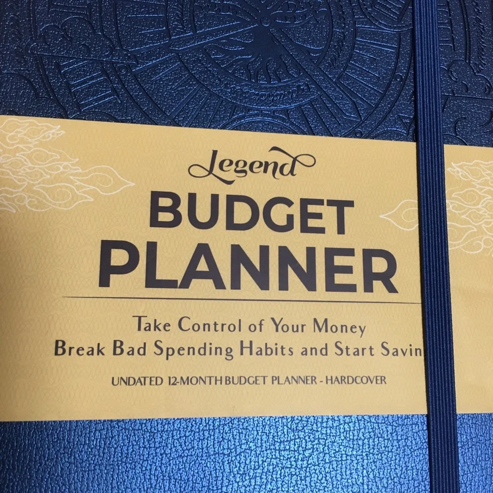 Legend 12 mo budget planner LAST ONE! Blue debossed with stickers Brand New